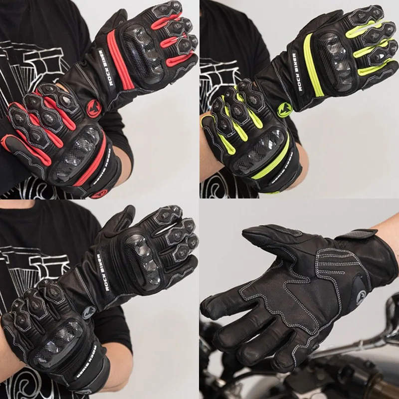 

motorcycle riding racing gloves guantes motocicleta gant moto Motorbike leather luva motociclista heated gloves carbon fiber