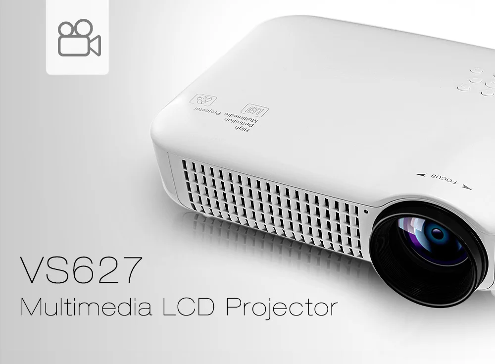 VS627 LCD Projector 1280 x 800 Pixels 3000 Lumens 1080P for Home Cinema