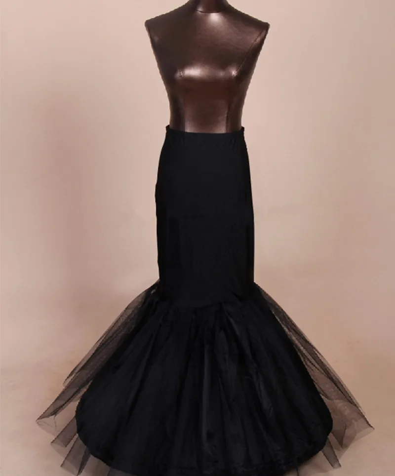 Черная Русалка мини-юбки один обруч Длинная женская юбка, Нижняя юбка Свадебная юбка для платья русалки аксессуары для невесты