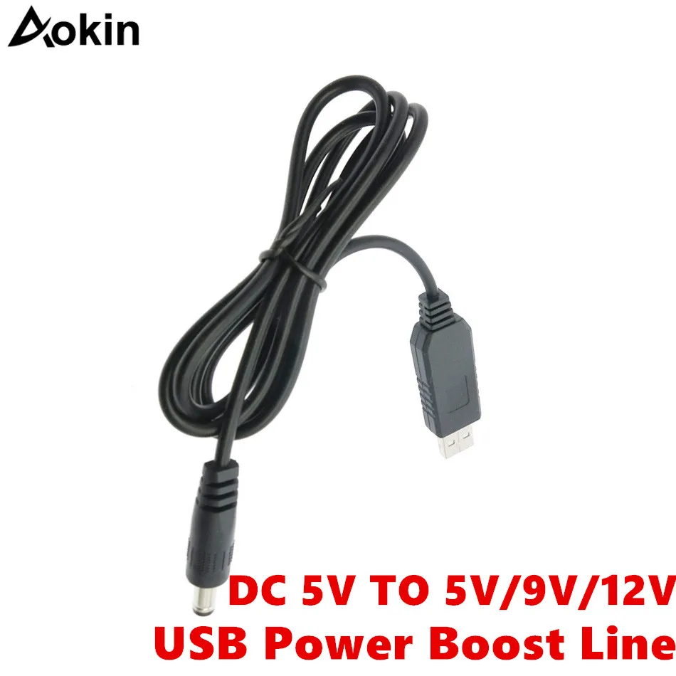 

USB power boost line DC 5V to DC 5V / 9V / 12V Step UP Module USB Converter Adapter Cable 2.1x5.5mm Plug