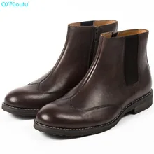 New 2019 Brand Genuine Leather Men Boots Vintage Style All Round Toe Chelsea Boots High Quality Men Ankle Boots Shoes New 2019 Brand Genuine Leather Men Boots Vintage Style All Round Toe Chelsea Boots High Quality Men Ankle Boots Shoes