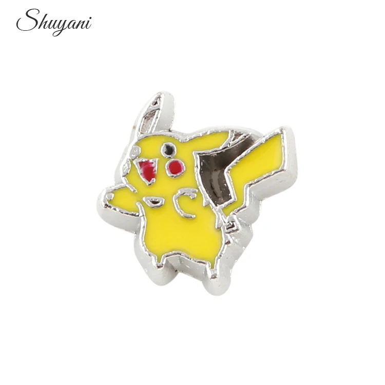 20pcs-lot-Wholesale-DIY-Enamel-Cartoon-Pokemon-Pikachu-Charms-for-Floating-Living-Memory-Locket