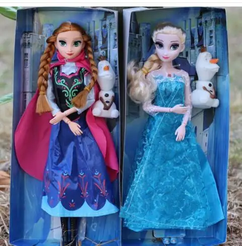 Новинка 1 шт. пение Let it go детские куклы принцесса Анна Эльза игрушки для девочек