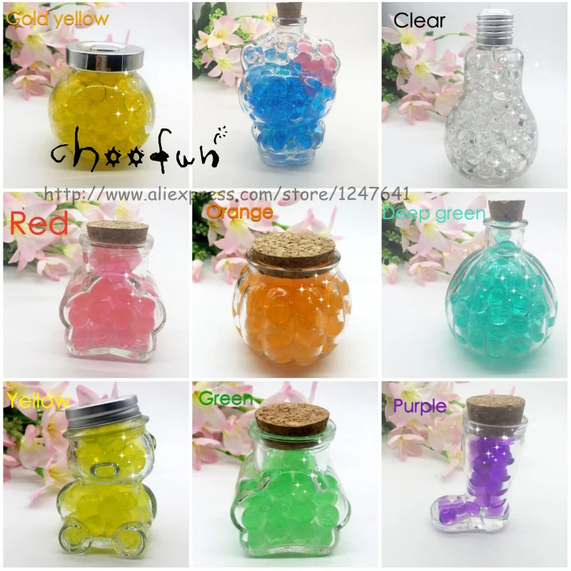 

50g/lot Crystai Soil Hydrogel Gel Polymer Water Beads Growing Water Balls Wedding Flower Home Decoration Obriz Balls