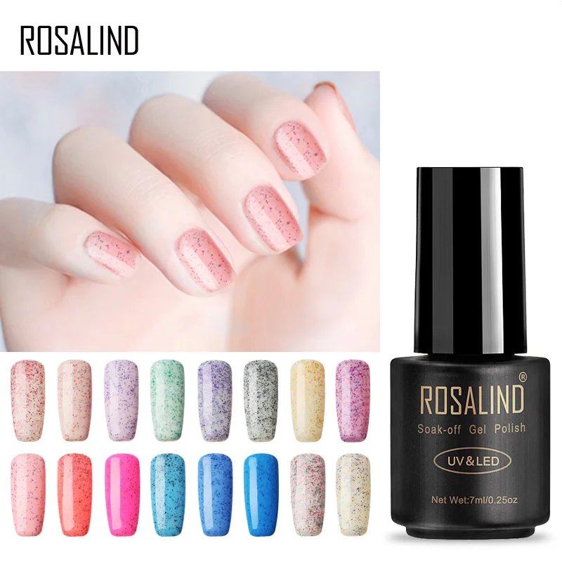Гель лак для ногтей ROSALIND 1S черный флакон 7 мл|Лак ногтей| |
