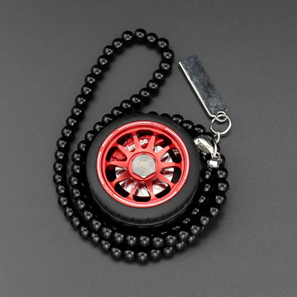 

Auto Interior Rear View Mirror Decoration Trim Accessory Car Tire Model Hanging Car Pendant Ornaments Wheel Key Chain Ring