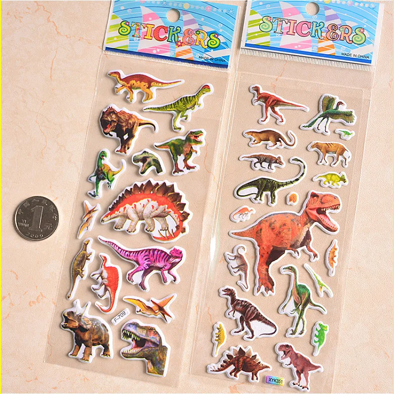 

3D Puffy Bubble Stickers Dinosaur Cartoon Princess Cat Waterpoof DIY Baby Toys for Children Kids Boy Girl