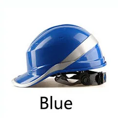 Защитный шлем жесткая шляпа Рабочая крышка ABS изоляционный материал с фосфорной полосой Строительная площадка Изоляционные Защитные шлемы 102018 - Цвет: Синий