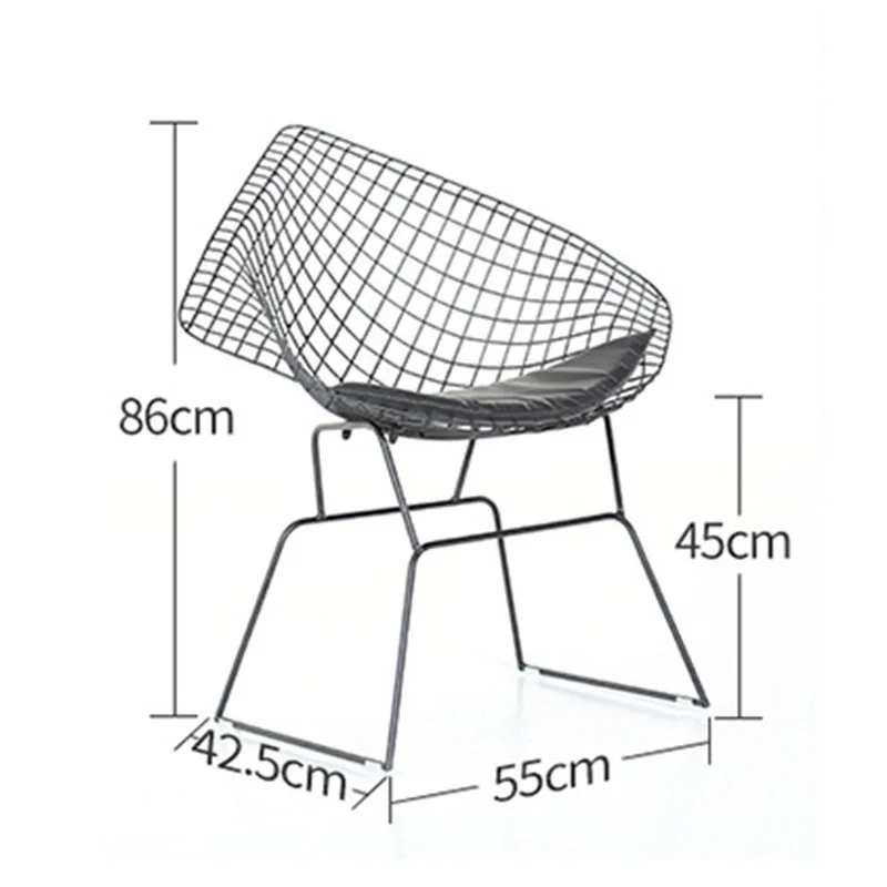 Скандинавский Железный креативный полый журнальный стул для отдыха простой художественный металлический задний модный переговорный Ресторан применимый обеденный стул