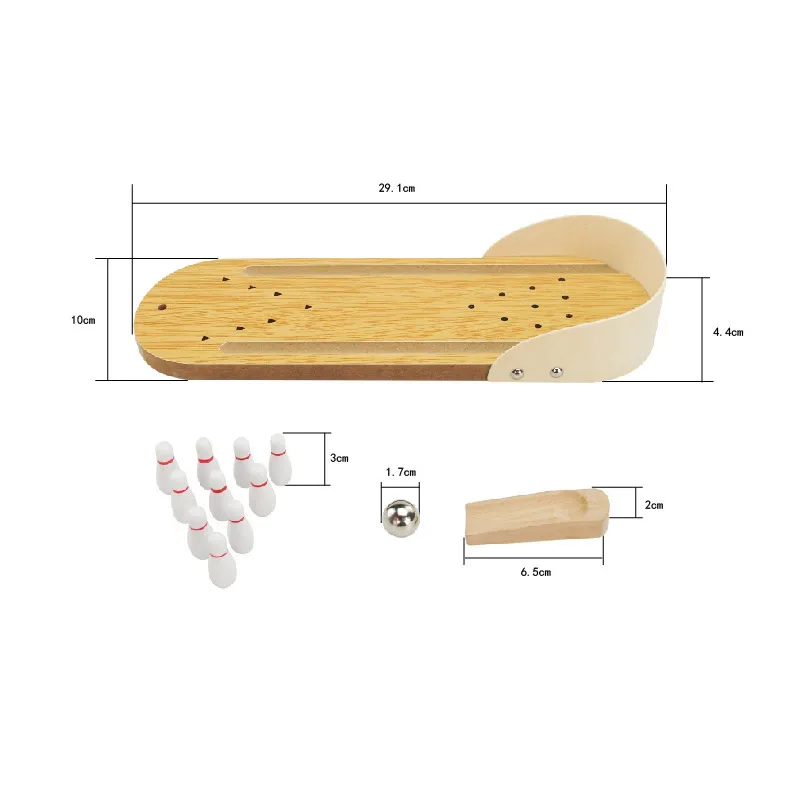 Деревянный Мини Настольный боулинг игра игрушечный комплект Забавный Крытый родитель-ребенок Интерактивная настольная игра Боулинг развивающая игрушка Дети