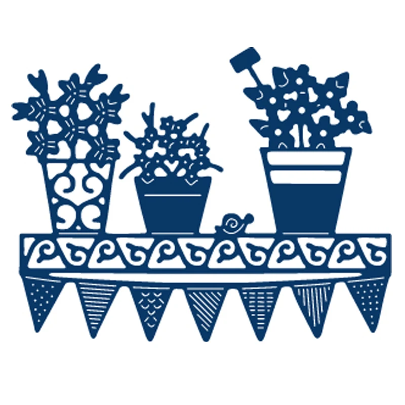 Flower Pot Shelf Metal Cutting Dies Scrapbooking album
