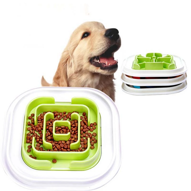 Pet Maze Bowl for Developing Healthy Diet Dogs Plastic Food Slowing