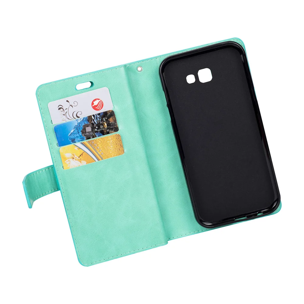 9 Слот для карты с Ремешок молнии бумажник телефон сумки чехол для samsung Galaxy A5 A520F крышки PU кожаный чехол ТПУ задняя крышка