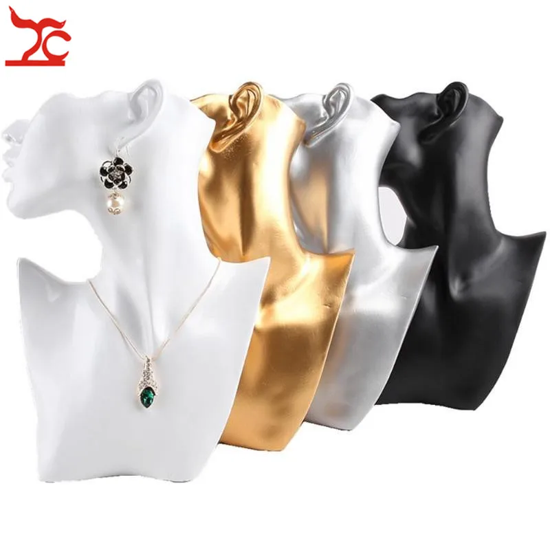 

Creative Necklace Jewelry Display Counter Showcase Resin Pendant Bust Holder Earring Necklace Figurine Display Stand