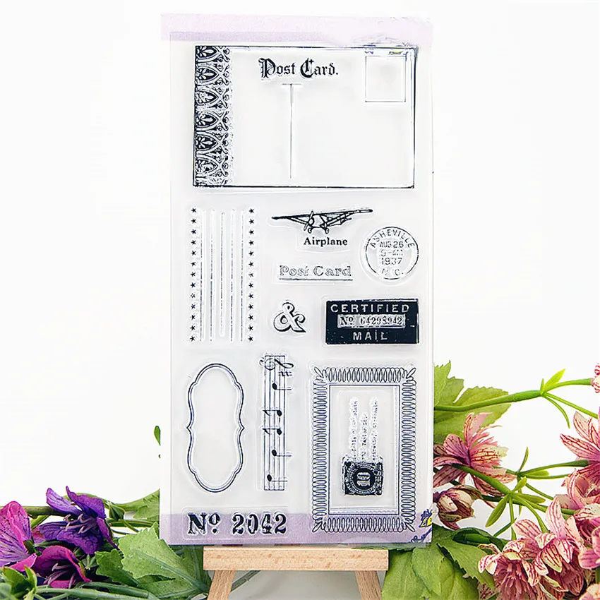 

Wholesale Transparent Clear Stamps Grid diary Silicone Seals Roller Stamp DIY scrapbooking photo album/Card Making