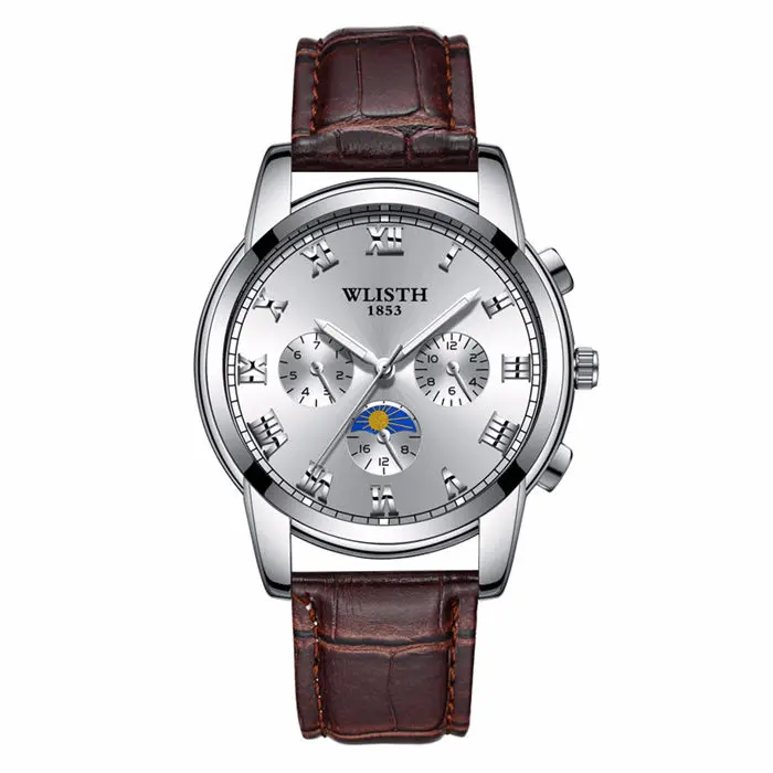 WLISTH relogio masculino мужские водонепроницаемые модные часы мужские кварцевые наручные часы люксовый бренд часы - Цвет: 5