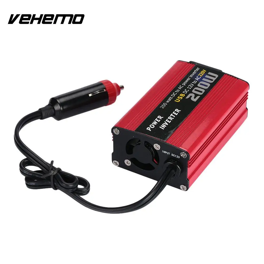 Vehemo 200W Peak Converter Power Output Car Inverter Smart Power