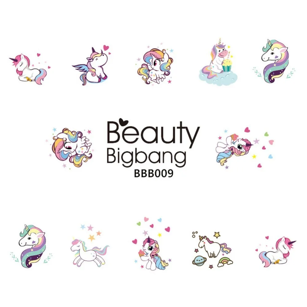 BeautyBigBang стикер для дизайна ногтей s 2 шт Ongles Розовый Цвет Бабочка птица роза цветок узор наклейки для нейл-арта BBB034 - Цвет: 9