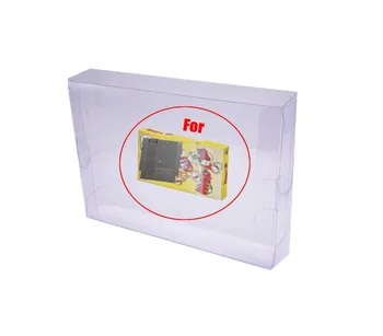 

H 100Pcs Clear Blue Box Case Sleeve CIB Protector for NES Games Cartridge Box
