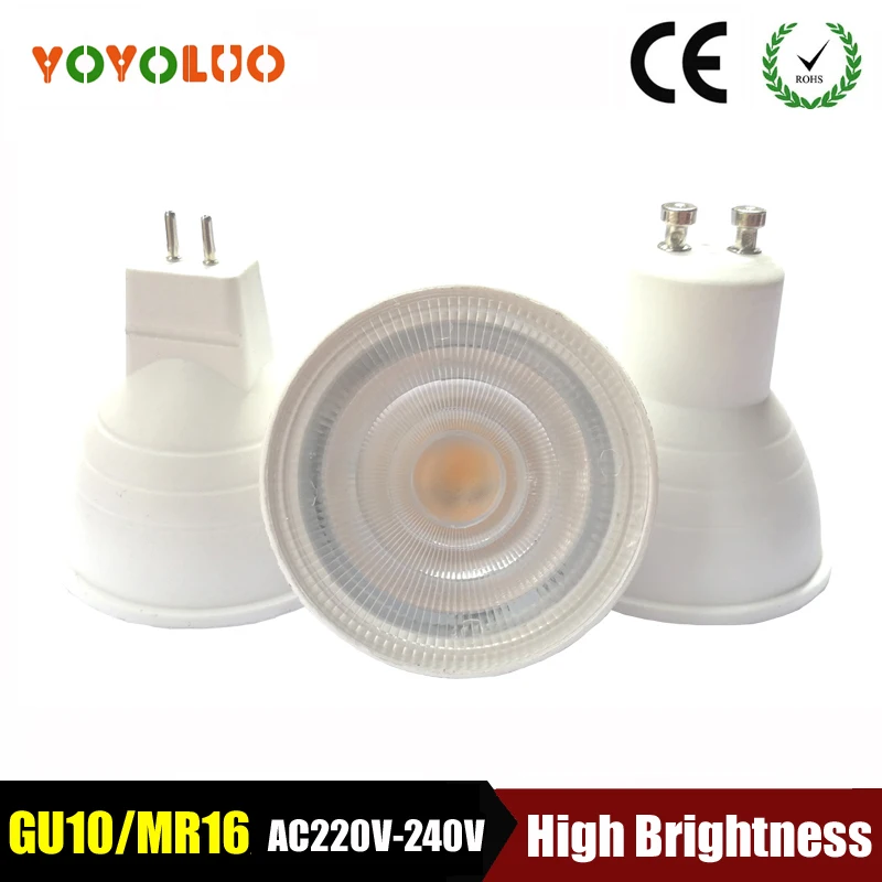 Светодиодная лампа YOYOLUO GU10 MR16 6 вт 220 в|220v led lamp|led lamphome lighting |