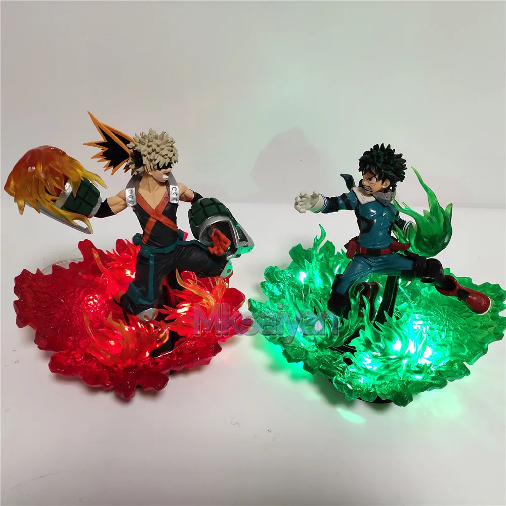 My Hero Academy Фигурка DIY светодиодный светильник Bakugou кацуки против Midoriya Izuku ПВХ Модель Boku no Hero Academy фигурки