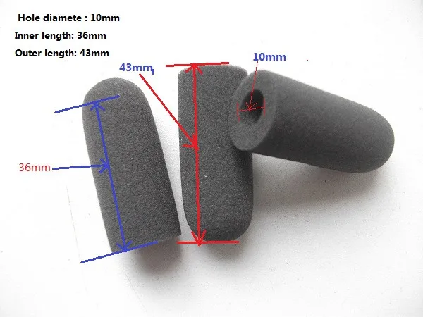 Linhuipad плотный пенный(мягкий) микрофон ветровое стекло, микрофон Губка крышка 10 мм внутренний диаметр и 36 мм внутренняя длина 10 шт./лот
