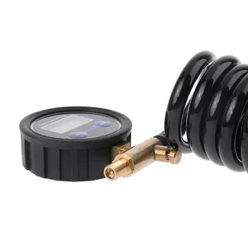 

New Deflator Inflator Pressure Gauge Monitor for Air Pump w 3m Extension Coil Hose qiang