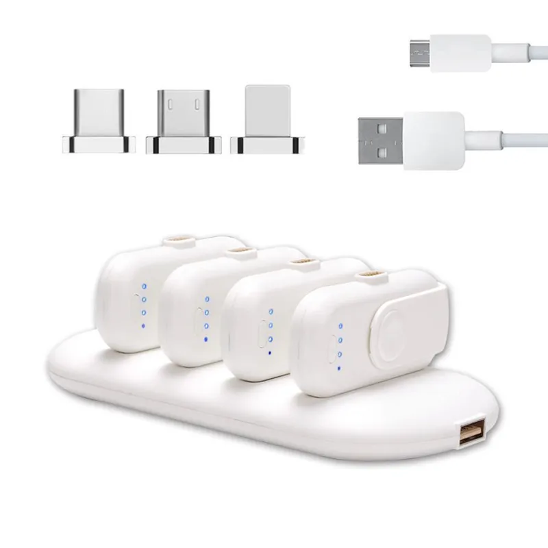 

8pcs Sindax Finger Power Magnetic Power Bank One snap to Charge phone Portable Mobile Fast Charging Power Bank Black White