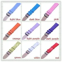 Торговля 180 шт. 12 мм, 14 мм, 16 мм, 20 мм натуральная кожа часы полосы 9 видов цветов доступны смешанный заказ Разноцветные