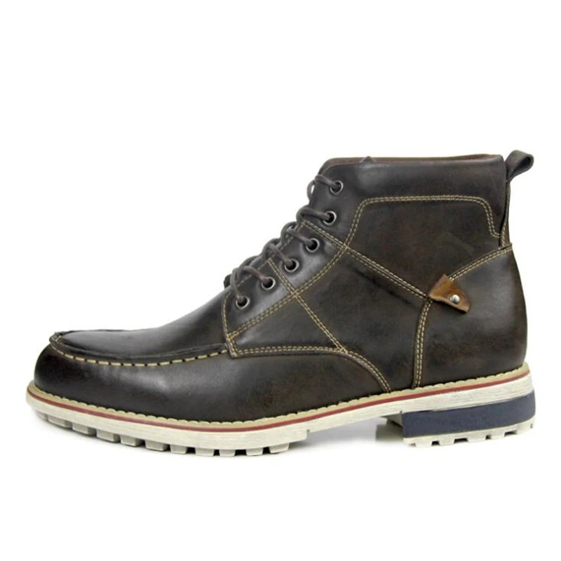 Botas Deve Até Toe Dos Retro Ter Big Homem Casuais 12 Coffe Montaria 13 Inverno Couro Eua Recomendar Rendas De Oxfords Size Rodada Homens PqtIqd