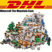 2018 Nova 2932 Pcs Minecrafted Figuras A Montanha Caverna Blocos Tijolos Do Brinquedo Para Crianças Model Building Kits Presente Compatível 21137