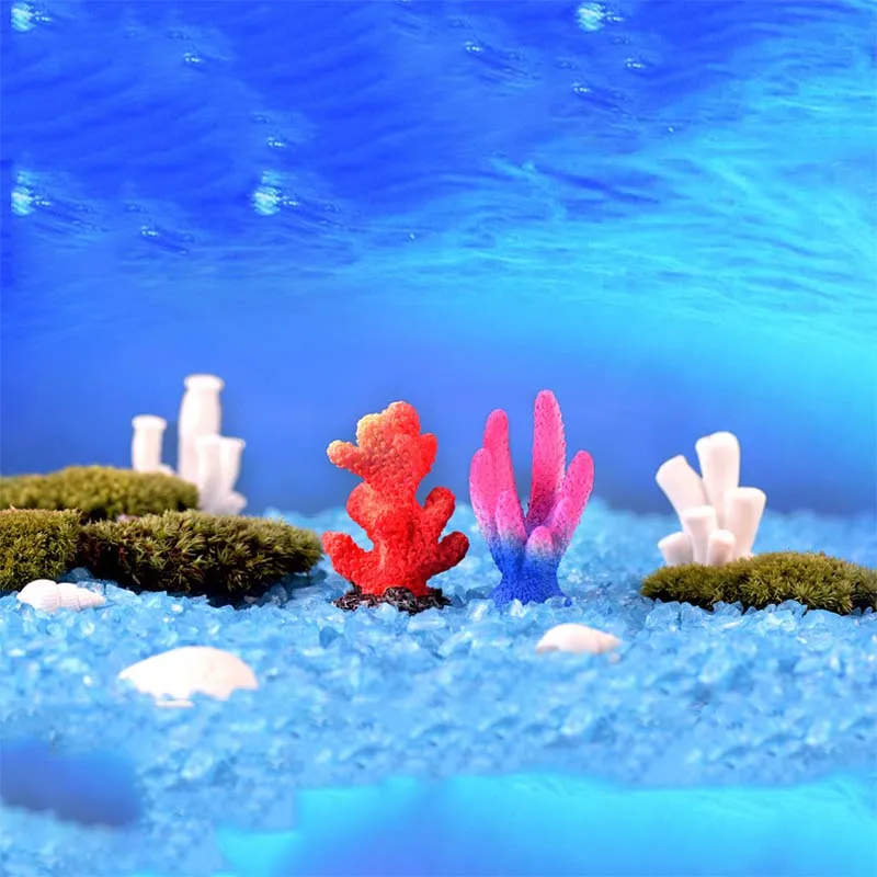 Аквариум для аквариума, украшение из смолы, коралловый декор для аквариума, рыбный орнамент, аквариумный пейзаж