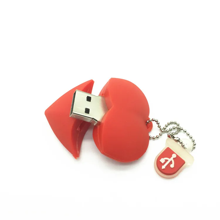 Более 10 шт.) бесплатный логотип на заказ, красное сердце, свадебный подарок, USB флеш-накопитель 2,0, ручка/большой палец, 4 ГБ, 8 ГБ, 16 ГБ, 32 ГБ, 64 ГБ+ коробка