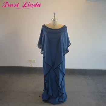 

Real Sample Scoop Neck Mother dresses 2018 New Style Navy Blue Saudi Arabia Evening Party dresses Formal Prom Gowns Plus Size