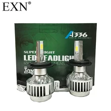 2Pcs High Quality COB LED Headlight H4 Hi/Lo Auto LED Headlight Bulb H4 Head Lamp 3300LM White Colour 6000K LED Headlight Lamp
