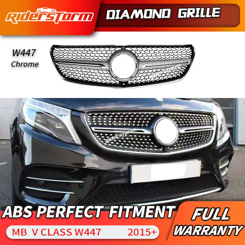 For V Class Grill W447 and VITO Diamond Grille V260 V220 Racing diamond front grille mesh grill|Гоночные решетки| |