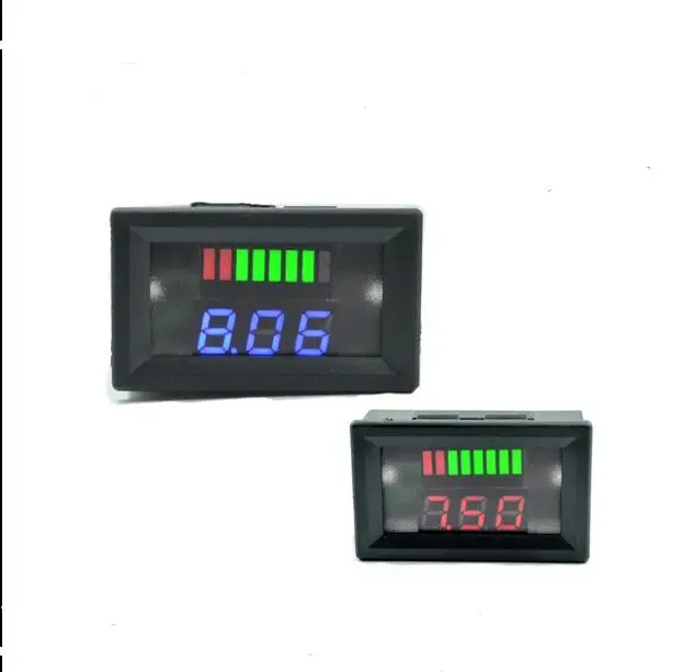 New LED Indicator 12V Lead-acid Battery Capacity Tester Voltmeter Reverse Protection | Электронные компоненты и