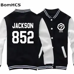 BomHCS Kpop GOT7 Джексон Бейсбол флис топы блузки кардиганы черный 852