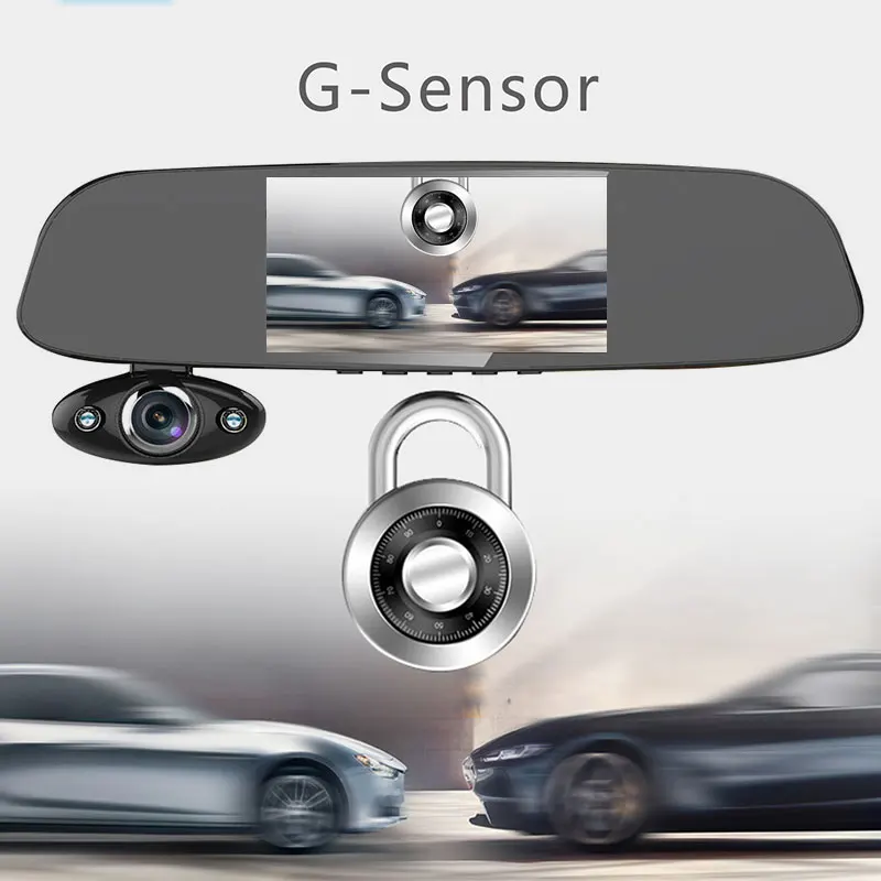 

Dash Camera 3Lens Driving Recorder Camera Car Video Recorder Night Vision Car DVR Portable G-Sensor Camera