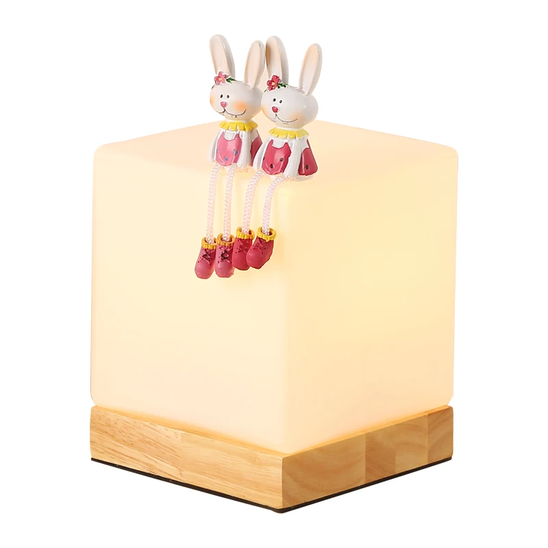 

Modern Simple Original Wood Glass E27 Table Lamp For Bedroom Living Room Bar AC 80-265v 1478