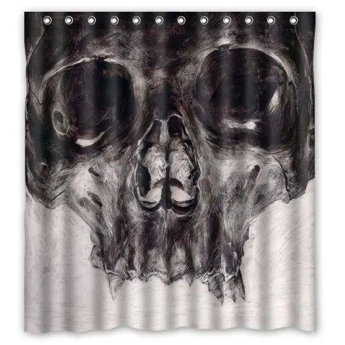 

My favorite Waterproof Bathroom Fabric Shower Curtain Cool Abstract Skull Art Print Design 66inhes x 72inhes American Style