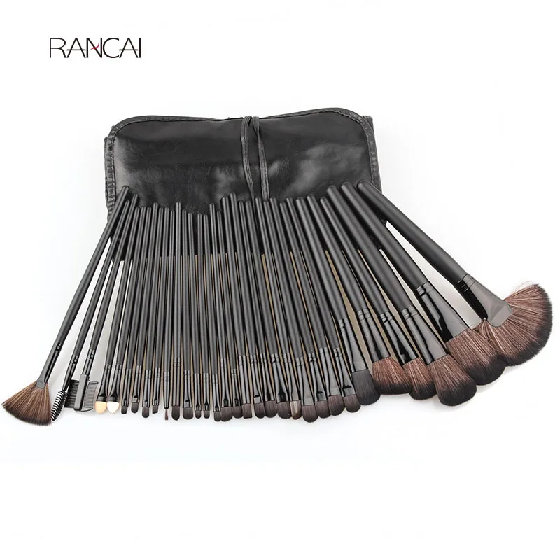 Professional 32pcs Black Makeup Brushes Set Powder Blusher Contour Cosmetic Beauty Tools Pincel Maquiagem Kit With