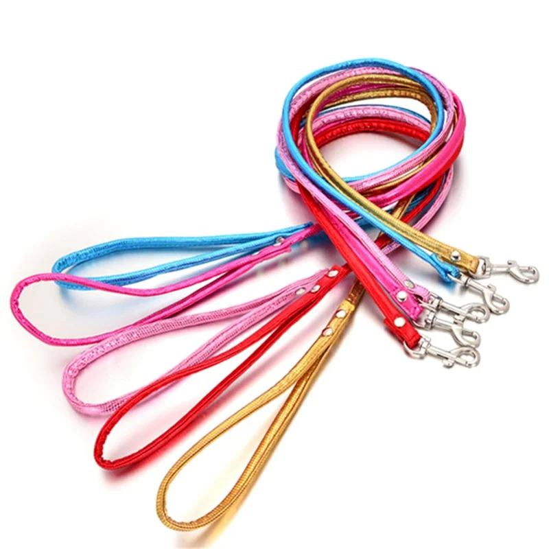 

Pet Cat Puppy Dog Leash Collar Long Smooth Pu Leather Leashes Solid Color Dog Walker Dog Girl Boy Leashes For Puppy Safe Walking