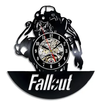 

Vinyl Record Wall Clock Modern Design Living Room Decoration Vintage Retro Style Fallout Clocks Wall Watch Art Home Decor 12"