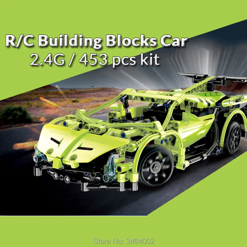 453 Pcs Building Blocks RC Car Educational Toys Building Bricks Assemble Vehicle
