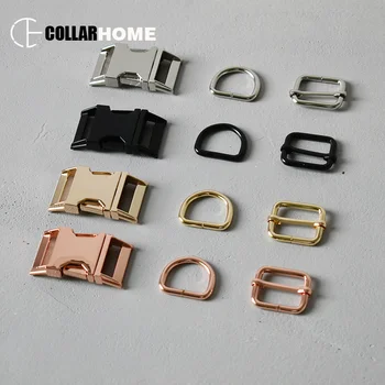 

200 sets heavy duty Dee d-rings metal adjustable buckle 1" (25mm) sliders for DIY bag belt strap dog collar accessories 4 colors