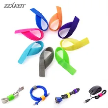 Best Offers Reusable Colored Nylon Cable Winder Wire Organizer Earphone Holder Mouse Cord Protector Cable Management Length17.5cm
