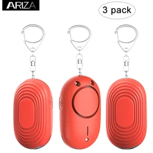 Ariza 3pcs LED flashlight women security personal alarm self defense panic button alarm emergency security alarm with gift box