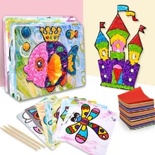 16 дизайнерских детских креативных бумажных художественных игрушек с 2100 шт цветной бумагой/Детские Мультяшные бумажные наклейки для творчества Развивающие игрушки для рукоделия