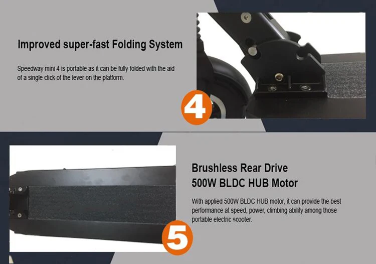 Sale RUIMA mini 4 pro 2019 waterproof version  battery and 48v 13AH and 16ah LG  battery BLDC HUB electric scooter 16